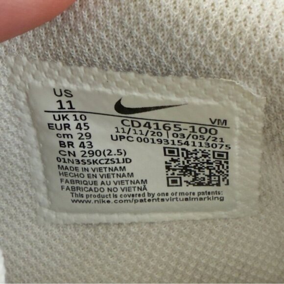 Nike Air Max Excee White Sneakers Men's Size 11 US/10 UK/45 EU CD4165-100 - Picture 2 of 16